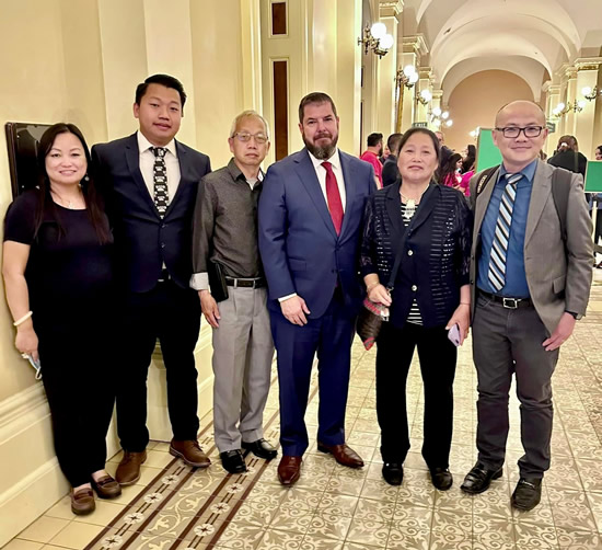 Asm. Arambula with Neng Thao family and Advocates in Sacto