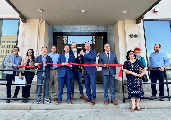 Fresno officials, downtown advocates, and Assemblymember Arambula celebrated Hotel Fresno’s transformation