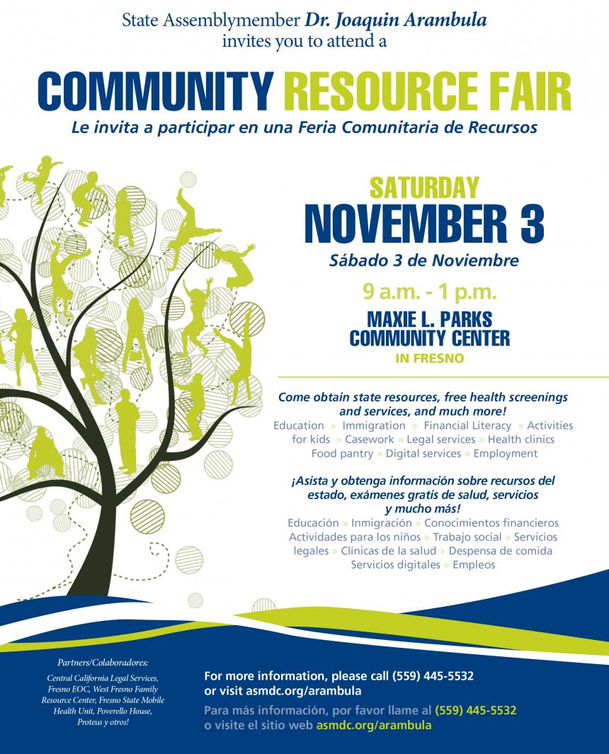 Community Resource Fair Flyer - Fresno, CA