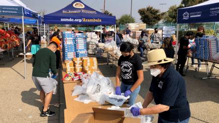 The Assembly District 31 team helped with this free food event in Orange Cove on Oct. 10, 2020.
