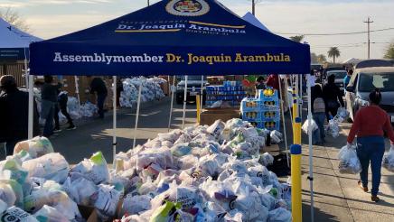 The Assembly District 31 team helped with this free food distribution event in Raisin City on Dec. 5, 2020.