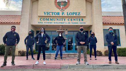 Assemblymember Dr. Joaquin Arambula and members of the 31st District team are pictured here after a COVID-19 vaccination clinic was held in Orange Cove on February 9, 2021.