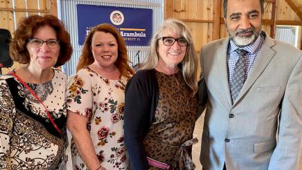 Dr. Kathleen “Kathi” Rindahl is seen with some of her colleagues from Fresno State.