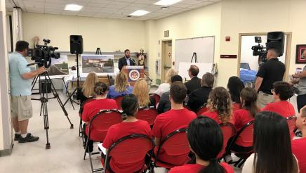 Assemblymember Arambula at a news conference held Aug. 16, 2019 to announce a $1 million State allocation he secured for the Fresno City College Career and Technical Education program.