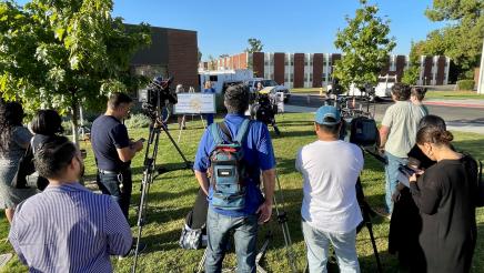 A press conference was held October 4, 2022 at Fresno State to announce a $4 million State allocation for the university’s Mobile Health Unit, which provides basic health services to rural and disadvantaged communities. The funds will help purchase two state-of-the-art mobile health units.