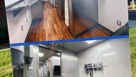 These are photo depictions of what the interior of the state-of-the-art mobile health units could look like.