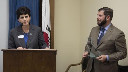 San Jose State University President Mary Papazian with Assemblymember Dr. Arambula
