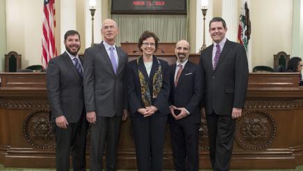 Assemblymember Dr. Arambula and Assemblymember Wood with visiting UC team to Capitol