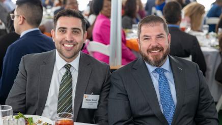Matias Bernal, Executive Director of the Education and Leadership Foundation, and Assemblymember Dr. Joaquin Arambula, are seen at the luncheon honoring California Nonprofits of the Year on June 7, 2023 in Sacramento.